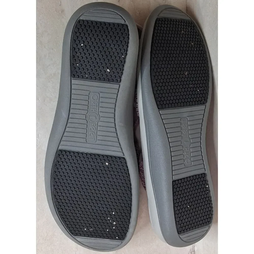 OrthoFeet Purple Sandal Size 11 Manmade Upper Hook and Loop Closure